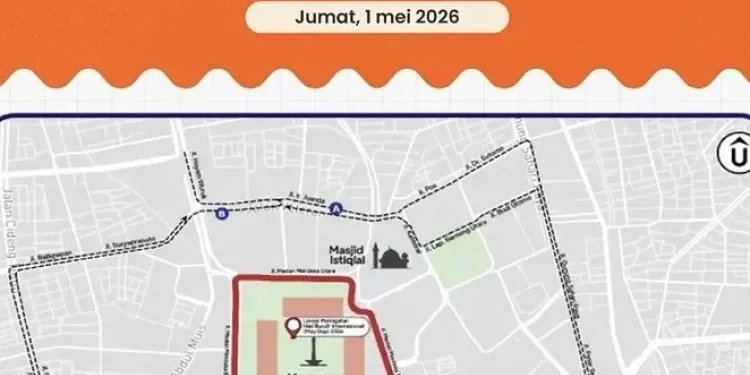 Hari Buruh 2026: Lalu Lintas Sekitar Monas Dialihkan, Simak Jalur Alternatifnya