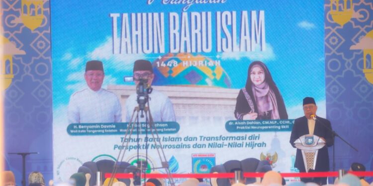 Peringatan Tahun Baru Islam di Tangsel Hadirkan dr. Aisah Dahlan, Benyamin Ajak Warga Bijak Bermedsos