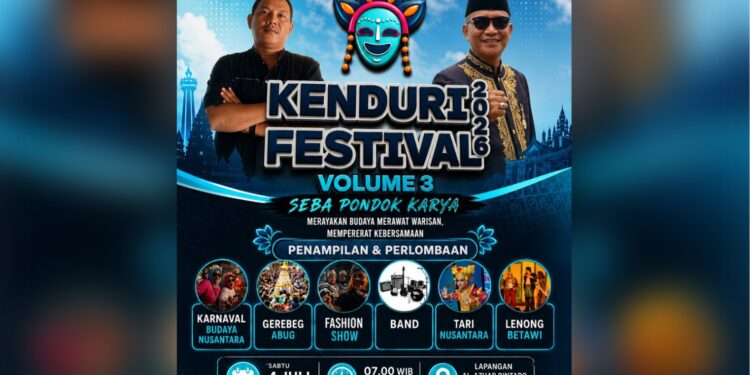 Kenduri Festival Kembali Digelar, Angkat Tema “Seba Pondok Karya” untuk Lestarikan Budaya dan Dukung UMKM