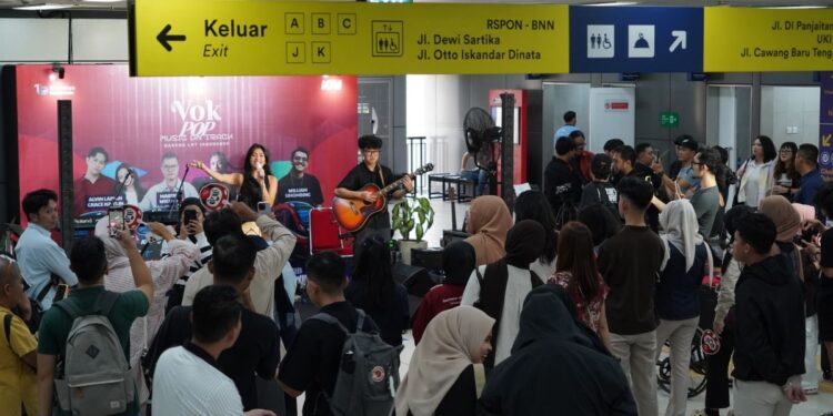 LRT Jabodebek Sulap Stasiun Cawang Jadi Ruang Publik, Hadirkan Music on Track