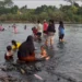 Kemarau Panjang Surutkan Sungai Cisadane, Warga Tangsel Gelar Tradisi Tikar Ngaliwet