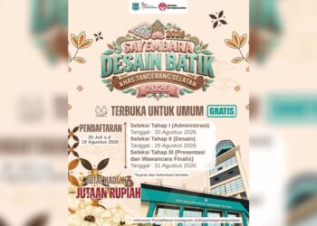 Sayembara Desain Batik Khas Tangsel 2026 Dibuka, Total Hadiah Jutaan Rupiah Menanti