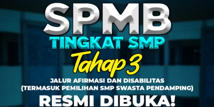 Catat! SPMB Tahap III SMP Negeri Tangsel Resmi Dibuka untuk Jalur Afirmasi, Disabilitas hingga Pemilihan Swasta Pendamping