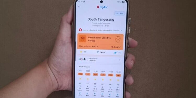 Cara Cek Kualitas Udara dan Sebaran Abu Vulkanik Gunung Anak Krakatau Lewat HP