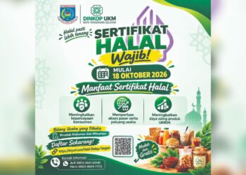 Sertifikasi Halal Wajib 18 Oktober 2026, Pemkot Tangsel Buka Fasilitas Gratis untuk UMKM
