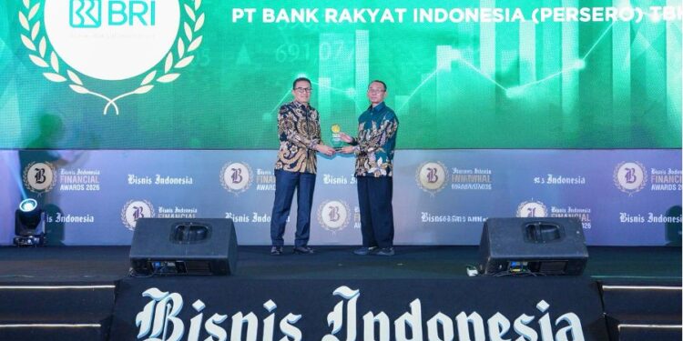 BRI Raih 2 Penghargaan di Bisnis Indonesia Financial Awards 2026, Direktur Utama Hery Gunardi Dinobatkan sebagai Best CEO Transformasi Ekosistem UMKM