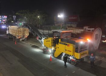 Jalan Rawa Buntu Tangsel Dibongkar! Dua Titik Beton Rusak Diperbaiki, Pengendara Wajib Waspada