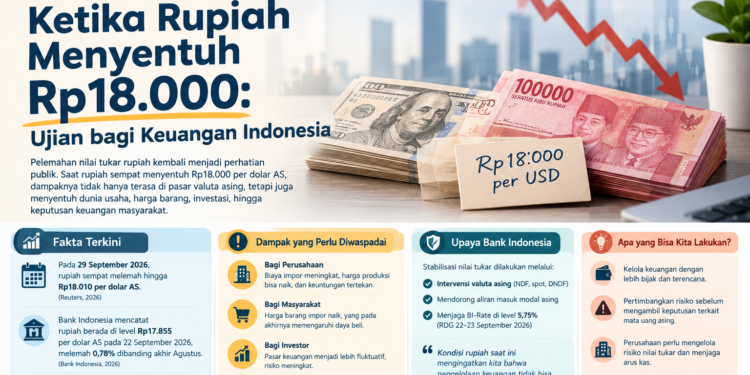 Ketika Rupiah Menyentuh Rp18.000: Ujian bagi Keuangan Indonesia