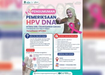 Kabar Baik untuk Perempuan Tangsel, Tes HPV DNA Gratis Dibuka hingga 14 November